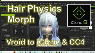 Vroid to iClone & CC4 with Hair Physics & Facial Morph #iclone #tutorial #vroid #hairphysics