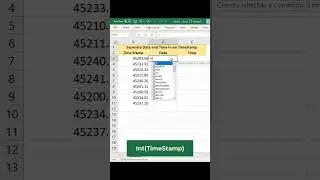The Simple Way to Extract Date and Time from Timestamp in Excel  #excel365 #exceltech #easytutorial