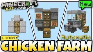 Minecraft Bedrock - CHICKEN FARM 🐔 Automatic 🥚 Tutorial - PS4 , MCPE , Xbox , Windows & Switch