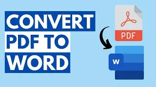 How to Convert PDF To Word Document 2024 | PDF To Word Conversion
