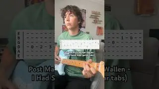 How to play Post Malone - I Had Some Help (feat Morgan Wallen) guitar tabs #postmalone #guitartabs