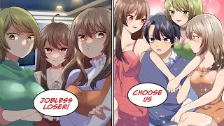 [Manga Dub] I was jobless but I ended up living with 3 beautiful girls as step-sisters... [RomCom]