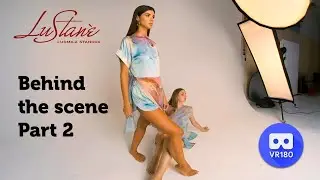VR180 3D. Lustane models photo session backstage. Part 2
