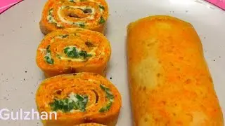 Нежный, сытный, вкусныйрулет из трёх ингредиентов