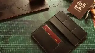 Работа с кожей. Кожаный кошелек своими руками. Трэвэлер. Making leather wallet