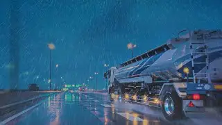 ☔️Highway Drive in the Rain at Dawn 😴 Relax & Fall Asleep Fast 💤