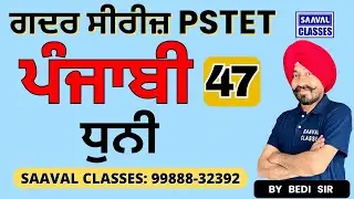 DAY-47 Punjabi  For P1 & P2 Both PSTET  | SAAVAL CLASSES || M: 99888-32392