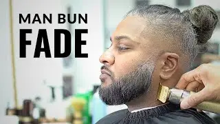 Salt And Pepper Skin Fade Haircut With Beard