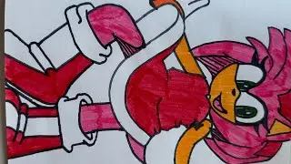 DRAWING AMY ROSE. SONIC