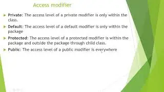 java access and non access modifier for beginner in amharic |private, public , protected  video 25