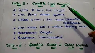 EC8094 - Important Questions in Satellite Communication
