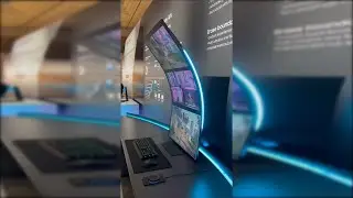 The Samsung Odyssey Ark 55 4K Mini LED Monitor at 