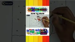 How to draw snow man || schoolx360 #shorts #Drawingshorts #drawing  #viral