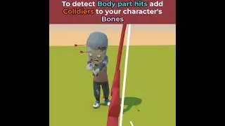 Body Parts Hit Detection in Unity 3D How To #unitytips