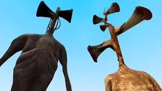 NEW SIREN HEAD VS NEW TREE SIREN HEAD!! Garry's Mod [Siren Head Trevor Henderson] Gameplay