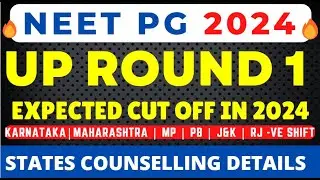 NEET PG 2024 LATEST NEWS | Uttar Pradesh Expected Cut Off (Min & Non Min) | STATE COUNSELLING UPDATE