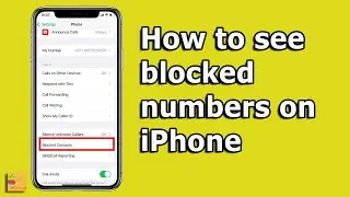How to see blocked numbers on iPhone