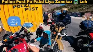 Zanskar Leh ladakh 🛣 Police stop | meeting cute children 🥰 #shinkula