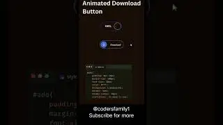 Animated download button create using html css 