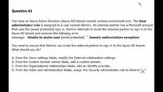 31. MS Azure Administrator Associate - Azure AD, External Partner, External Collaboration Setting