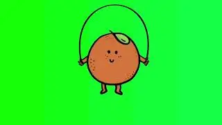 jumping orange green screen effect