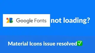 How to Use Google's Material Icons on Your Websites[ ✅ Solved: Material icons not loading]