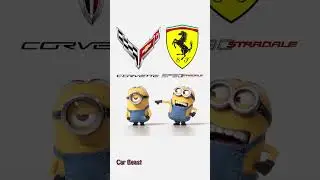 Ferrari sf90 vs Corvette C8 minions style 