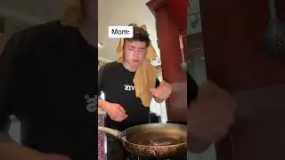 Me vs mom cooking with oil 💀.