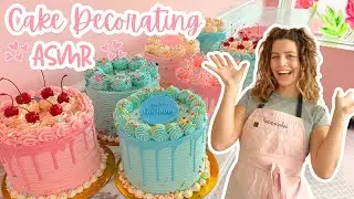 Satisfying Cake Decorating ASMR | 8 Cakes in 40 Minutes! [No Talking] [No Music]