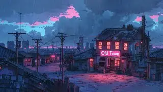 Vibe Out with Nostalgic 1980s & 90s Lofi Hip Hop Beats 🌌 Japanese Town Ambience 🌃 Lofi Rain Playlist