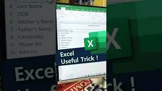 🥇🥇Excel Useful Trick 😎Excel Smart Trick 