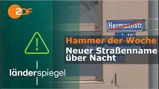 Neuer Straßenname über Nacht | Hammer der Woche vom 15.07.23 | ZDF