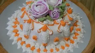 украшение тортов (торт Звёздочка), cake decoration (a little star cake)