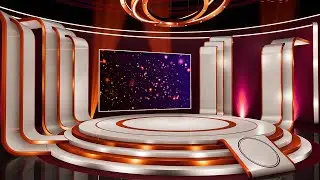 Free Virtual Studio Background Virtual Set Red HD