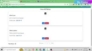 #6 Enotes  Notes Pagination module Spring Boot Project | Spring Boot,MVC,JPA,Thymeleaf Project