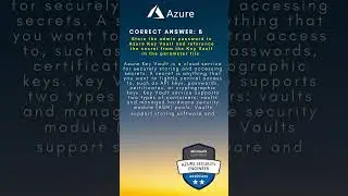 #AZ-500 Microsoft Azure Security Engineer Associate Sample Exam Question #shorts