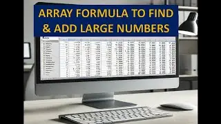 Using an Array Formula to Find and Add Large Numbers in Excel