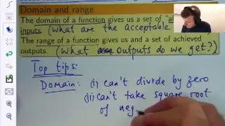 Domain and Range of a function? What is it? How do I find it?:  Dr Chris Tisdell Live Stream