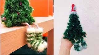 МИНИ - НОСОЧКИ КРЮЧКОМ Для елочки, куклы, игрушки / Мастер класс / Вязание крючком