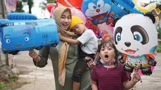 BAYI LUCU 👶 BELI BALLON KARAKTER 🎈 TAYO MALAH TIDUR | Ali Vlog