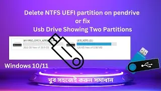 how to fix two partition on usb drive windows 11 | multiple partitions on pendrive | disk delete