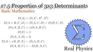 17.5 Properties of 3x3 Determinants (Basic Mathematics)