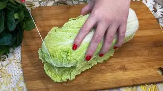Беру БАНКУ ГОРОШКА, капусту и готовлю гениальный салат! Вкусный рецепт! Салат за 5 минут!