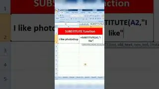 Substitute in Excel 🔥 Part 98 