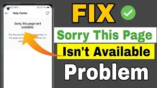 Instagram ! sorry this page isn't available problem fixed || This Page isn't available Instagram Fix