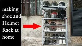 HOW TO MAKE SHOE AND HELMET RACK IN ONE AT HOME (DIY)