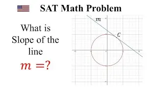 SAT Math Problem | How to find the slope of the line tangent to the circle?