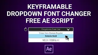 Free After Effects Script | Keyframe Fonts with Dropdown v1.0 |  After Effects CC2020 (v17.0.1)