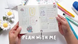 June 2024 Bullet Journal Setup 🌱 Plan With Me ASMR | simple beginner-friendly layout for Midori A6