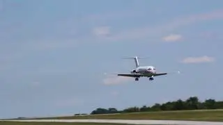 Ameristar DC-9 Landing at Hickory Regional Airport  (6-26-17)